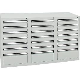 Schubladenschrank, 900x1500x500 mm, Schubladen 18x 100/3x 200 mm Produktbild