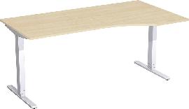 Schreibtisch Typ Flex, rechts, HxBxT: 650–1250x1800x800/1000 mm Produktbild
