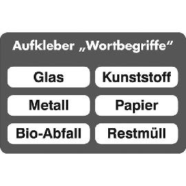 Aufkleber-Set, 6tlg. 70x300mm für Wertstoffsammler Produktbild