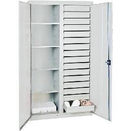Werkzeug- und Materialschrank Serie 2000, 4 Fachböden, 16 Schubladen, Mitteltrennwand Produktbild