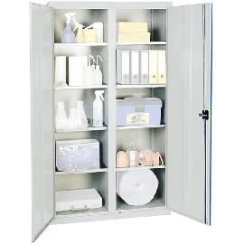 Werkzeug- und Materialschrank Serie 2000, 8 Fachböden und Mitteltrennwand Produktbild