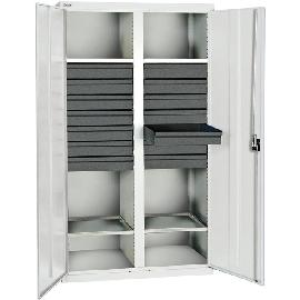 Werkzeug- und Materialschrank Serie 3000, 14 Schubladen, 4 Wannenboden, Mitteltrennwand Produktbild