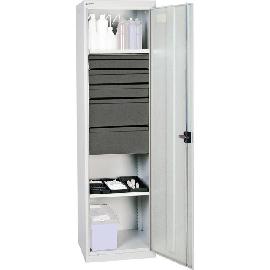 Werkzeug- und Materialschrank Serie 3000, 3 Schubladen 100 mm, 2 Schubladen 200 mm, 2 Wannenböden Produktbild