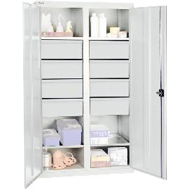 Werkzeug- und Materialschrank Serie 2000, 8 Schubladen, 4 Fachböden, Mitteltrennwand Produktbild