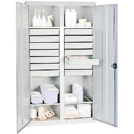 Werkzeug- und Materialschrank Serie 2000, 14 Schubladen, 4 Fachböden, Mitteltrennwand Produktbild