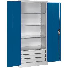 Großraum-Werkzeugschrank (RAL 7035/5010), 3 Schubladen unten Produktbild