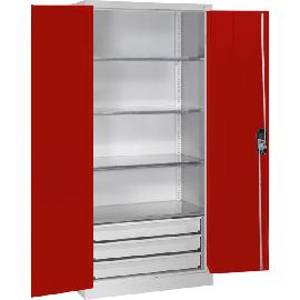 Großraum-Werkzeugschrank (RAL 7035/3003), 3 Schubladen unten Produktbild