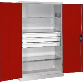 Großraum-Werkzeugschrank (RAL 7035/3003), 3 Schubladen mittig Produktbild
