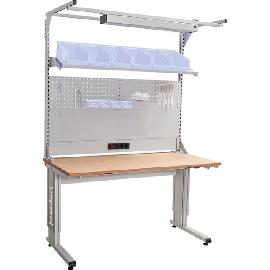 C-Fuß Schwerlasttisch powerline, mit Multi-Wand-Aufbau Produktbild