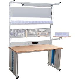4-Fuß Schwerlasttisch powerline, mit Multi-Wand-Aufbau Produktbild