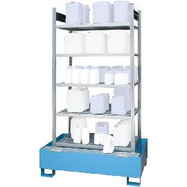 Kleingebinde-Gefahrstoffregale mit lackierter Standwanne Produktbild