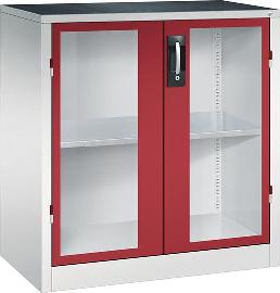 Schwerlast-Beistellschrank, mit Flügeltüren, RAL 7035/3003 Produktbild