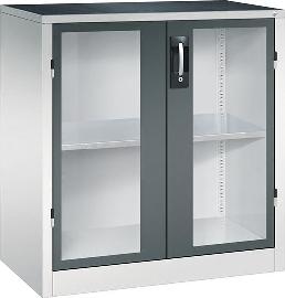 Schwerlast-Beistellschrank, mit Flügeltüren, RAL 7035/7016 Produktbild