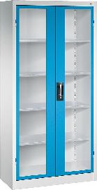 Schwerlastschrank, mit Flügeltüren, RAL 7035/5012 Produktbild