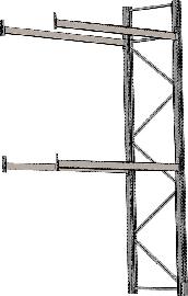 Palettenregal (Anbauregal), feuerverzinkt Produktbild
