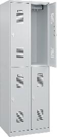 Garderobenschrank, doppelstöckig, RAL 7035/7035 Produktbild