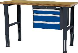 Arbeitstisch, höhenverstellbar, 3 Schubladen 100/2x 150 mm Produktbild