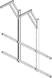 Tischaufbau m4p 2 Säulen, 1685 breit Produktbild
