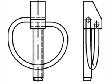 DIN 11023 Klappstecker 6 x 42 gal Zn, ähnl. DIN 11023 gal Zn S Produktbild