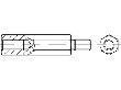 ART 88086 SK-Abst. Bolzen I/A St. gal Zn M 5 x 8 / 4 x 10 SW 8 gal Zn S Produktbild img1 S