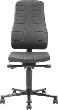 Bimos Arbeitsstuhl 9643-2571 All-In-One 2 Sitzhöhe 450-600 mm mit Rollen, Kst. schwarz Produktbild