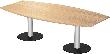 Konferenztisch mit 2 Säulenfüßen (fassförmig), HxT 720x800–1200 mm Produktbild