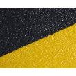 Anti-Ermüdungsmatte mit Sicherheitsmarkierung und Hammerschlagoptik, schwarz-gelb Produktbild