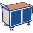 Tischwagen mit Stahlschrank und Schubladenschrank Produktbild