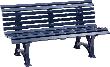 Gartenbank HELGOLAND 3-Sitzer Länge 1500 mm blau Blome Produktbild