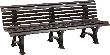 Gartenbank BORKUM 4-Sitzer Länge 2000 mm braun Blome Produktbild
