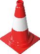 Verkehrsleitkegel, rot/weiß Produktbild