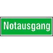 Beschilderung, Zusatzschild Notausgang Produktbild