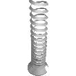 Kabelspirale silber 90x700-1114mm Hammerbacher Produktbild