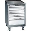 Schubladenschrank mit 5 Schubladen, fahrbar (Tiefe 572 mm) Produktbild img1 S