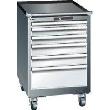 Schubladenschrank mit 6 Schubladen, fahrbar (Tiefe 572 mm) Produktbild img1 S