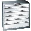 Schubladenschrank mit 6 Schubladen (1x100, 4x150, 1x200 mm) Produktbild img1 S