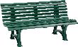 Gartenbank HELGOLAND 3-Sitzer Länge 1500 mm grün Blome Produktbild