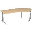 Schreibtisch Flex, C-Fuß, HxBxT: 680–820x2166x800/1130 mm (rechts), 135° Produktbild