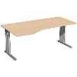 Schreibtisch C-Fuß "Pro", 680–820x1800x800/1000 mm (links) Produktbild
