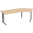 Schreibtisch C-Fuß "Pro", 680–820x2166x800/1130 mm (135° rechts) Produktbild
