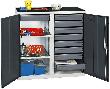 Werkzeug- und Materialschrank Serie 3000, 9 Schubladen, 2 Wannenböden, Mitteltrennwand Produktbild img2 S