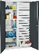 Werkzeug- und Materialschrank Serie 2000, 4 Fachböden, 16 Schubladen, Mitteltrennwand Produktbild img2 S