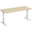 Schreibtisch Typ Flex, HxBxT: 650–1250x1800x800 mm Produktbild
