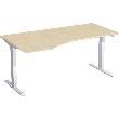 Schreibtisch Typ Flex, links, HxBxT: 650–1250x1800x800/1000 mm Produktbild