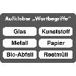 Aufkleber-Set, 6tlg. 70x300mm für Wertstoffsammler Produktbild