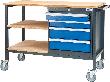 Mobile Kastenwerkbank, Breite 1300 mm, 4 Schubladen Produktbild img3 S