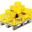 Transport-Stapelkasten, Wände und Boden durchbrochen, gelb Produktbild img1 S
