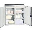 Werkzeug- und Materialschrank Serie 2000, 2 Schubladen, 4 Fachböden und Mitteltrennwand Produktbild
