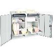 Werkzeug- und Materialschrank Serie 3000, 2 Schubladen, 4 Wannenböden und Mitteltrennwand Produktbild