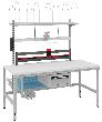 Verpackungstisch OK-V6 B1685xT800xH718-1018 mm manuell verstellbar Tischplatte Melamin Produktbild